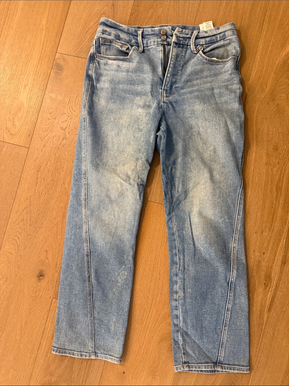 Good American Light Blue Slim Straight Jeans